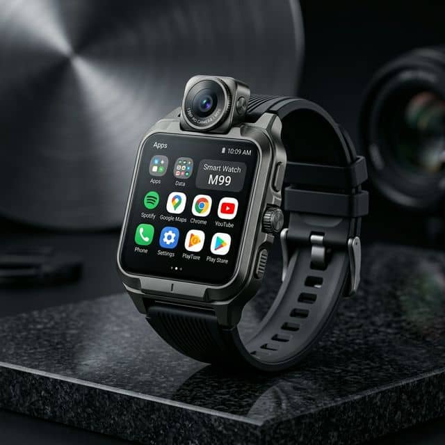M99 Android Smartwatch – 2.4″ AMOLED, SIM, GPS & Rotating Camera