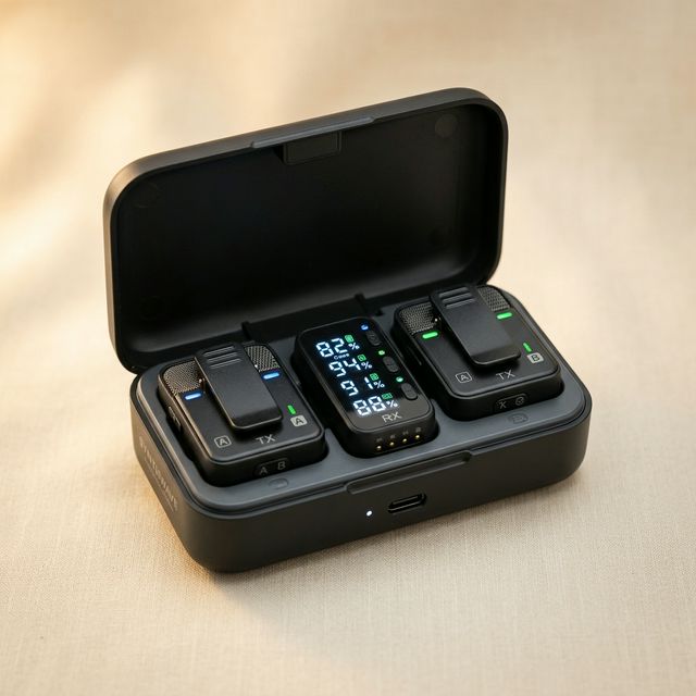Jmary V30 Pro Dual Wireless Microphone Kit with Charging Case